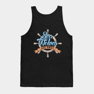 Rudder Steering Wheel Sailing Sailor Captain Tank Top